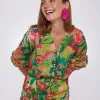 Shirts*Vilagallo Shirt Ebba Tropical Print Voile