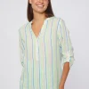 Shirts*Vilagallo Shirt Francina Green Neon Stripes