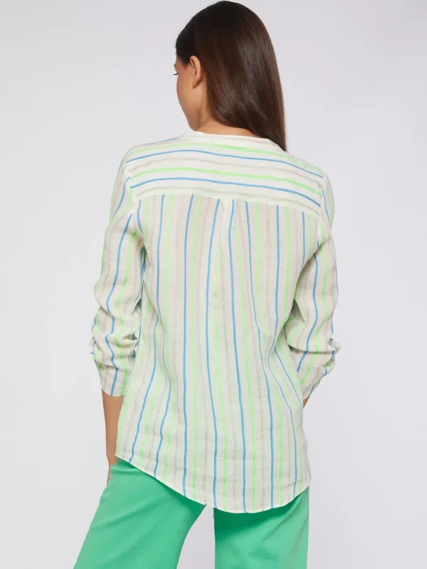 Shirts*Vilagallo Shirt Francina Green Neon Stripes