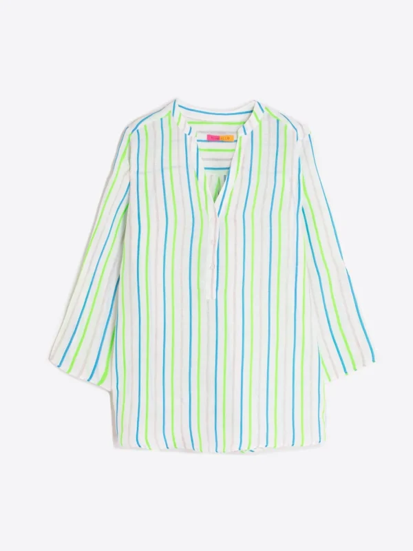 Shirts*Vilagallo Shirt Francina Green Neon Stripes