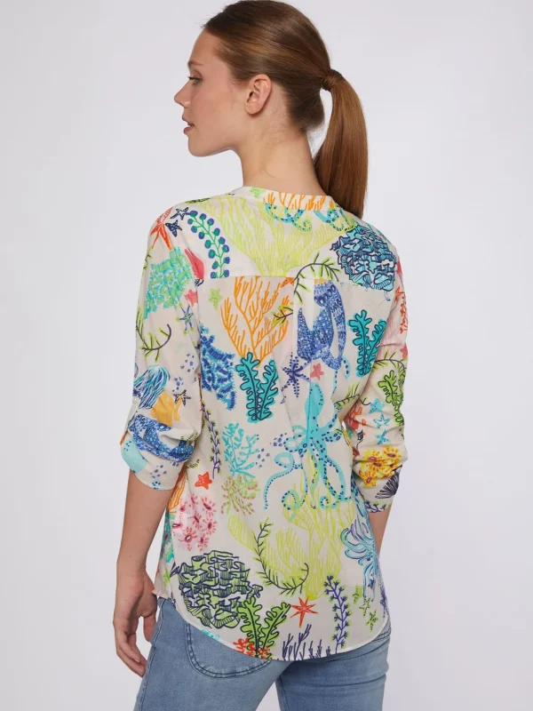 Shirts*Vilagallo Shirt Francina Mermaid Print