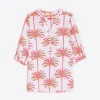 Shirts*Vilagallo Shirt Francina Pink Palm Tree Print
