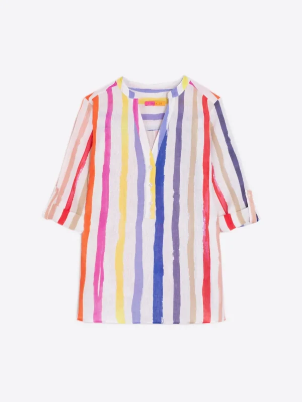 Shirts*Vilagallo Shirt Francina Watercolour Stripe