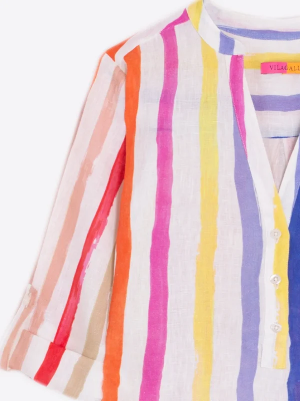 Shirts*Vilagallo Shirt Francina Watercolour Stripe