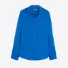 Shirts*Vilagallo Shirt Gaby Blue Satin