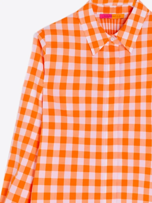 Shirts*Vilagallo Shirt Ginger Orange Vichy