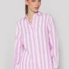 Shirts*Vilagallo Shirt Ginger Pink Linen Stripes