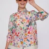 Shirts*Vilagallo Shirt Irina Hand Painted Flowers