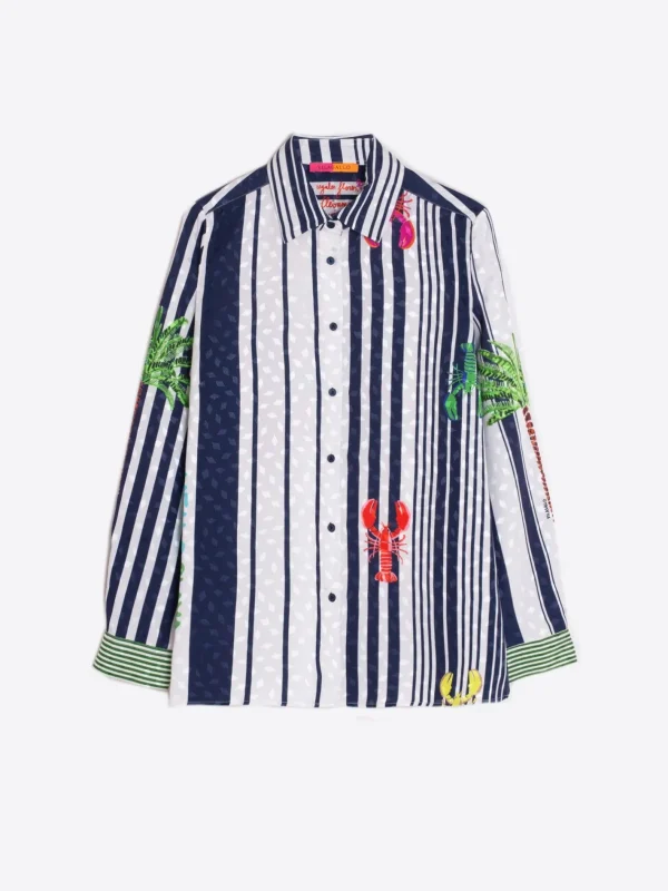 Shirts*Vilagallo Shirt Irina Patchwork Print