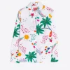 Shirts*Vilagallo Shirt Isabella Biarritz White Print Poplin