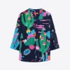 Shirts*Vilagallo Shirt Juliet Cactus Navy Print