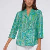 Shirts*Vilagallo Shirt Juliet Green Paisley