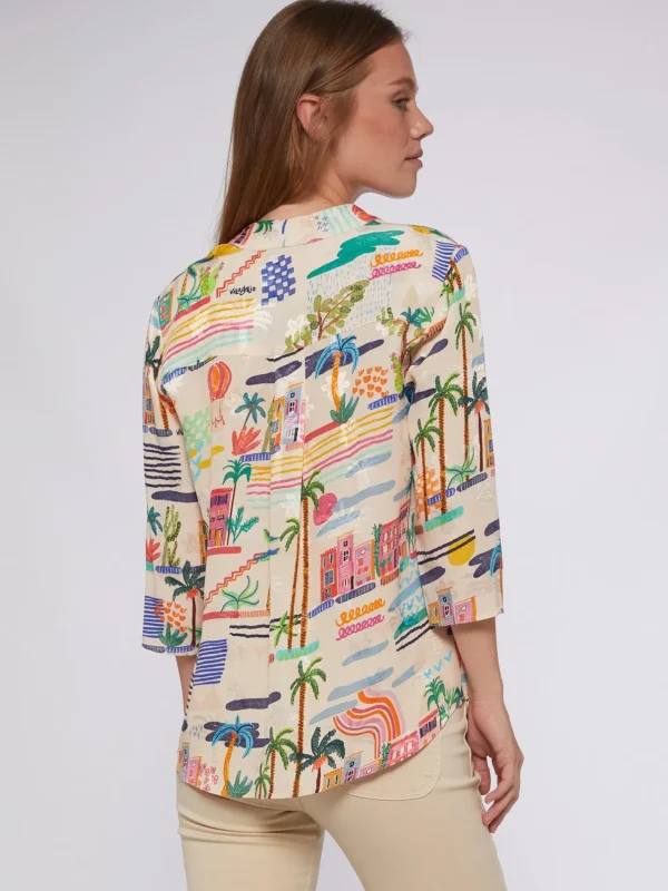 Shirts*Vilagallo Shirt Leandra Villajoyosa Acuarela