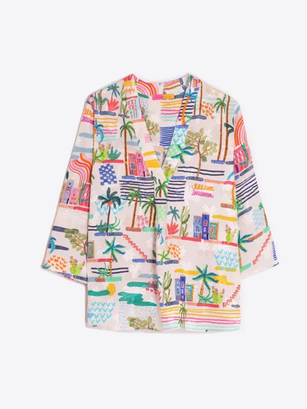 Shirts*Vilagallo Shirt Leandra Villajoyosa Acuarela