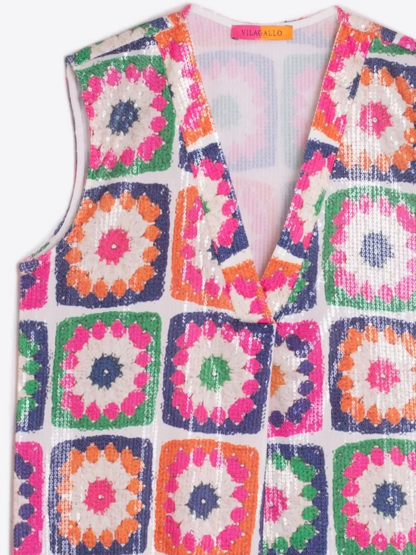 Shirts*Vilagallo Shirt Orianna Crochet Sequins