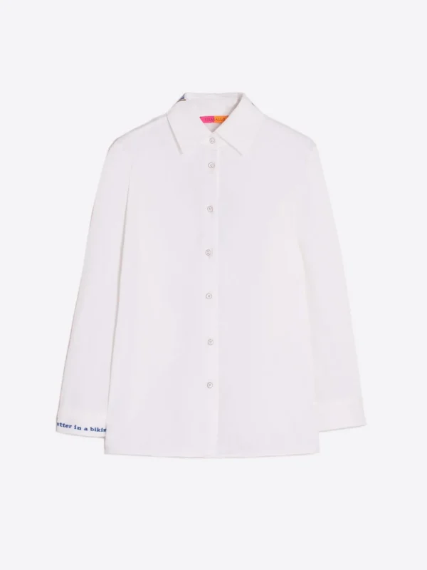 Shirts*Vilagallo Shirt Petra Emb White Tshirt