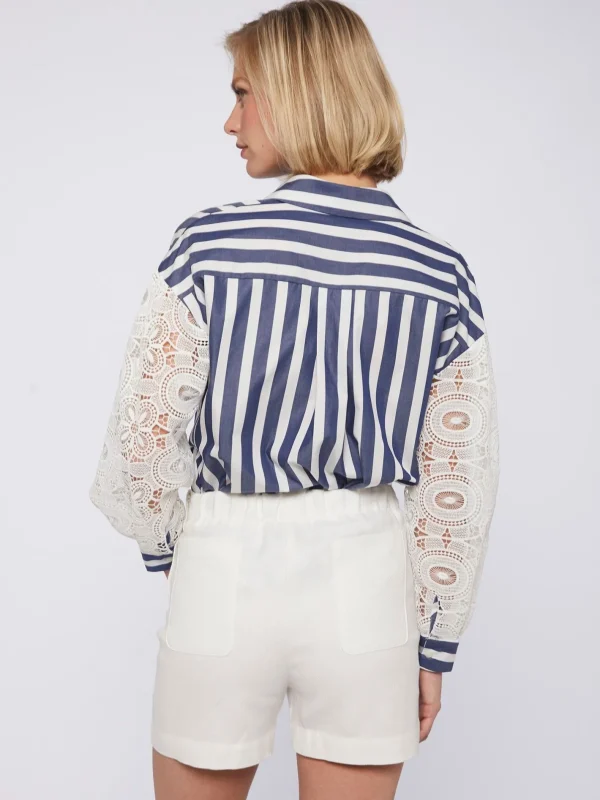 Shirts*Vilagallo Shirt Vernen White Lace