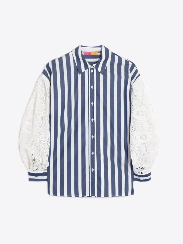 Shirts*Vilagallo Shirt Vernen White Lace
