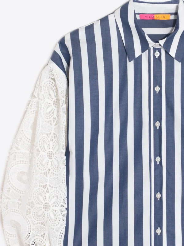 Shirts*Vilagallo Shirt Vernen White Lace