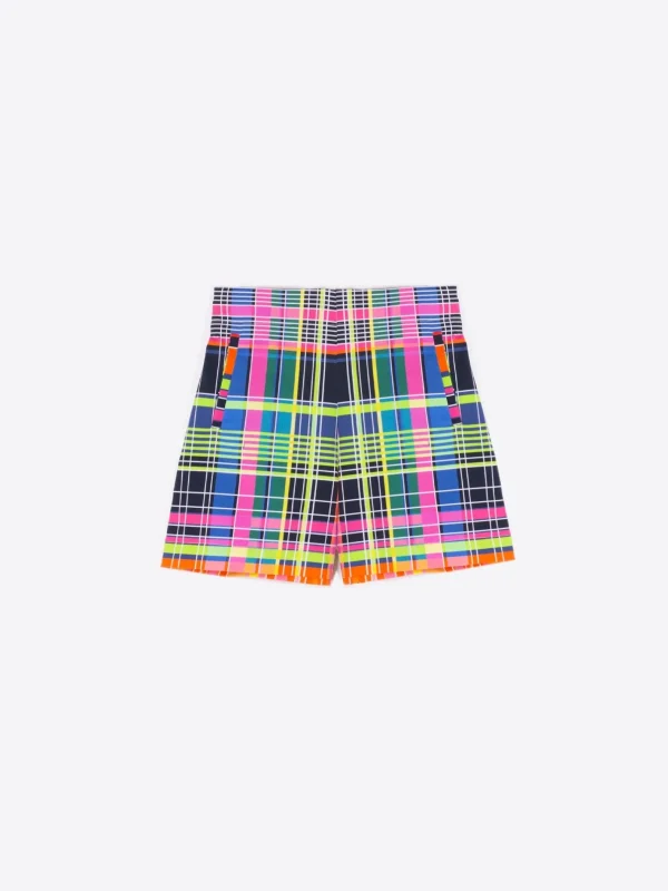 Trousers*Vilagallo Short Sandra Multicolour Check Gabardina