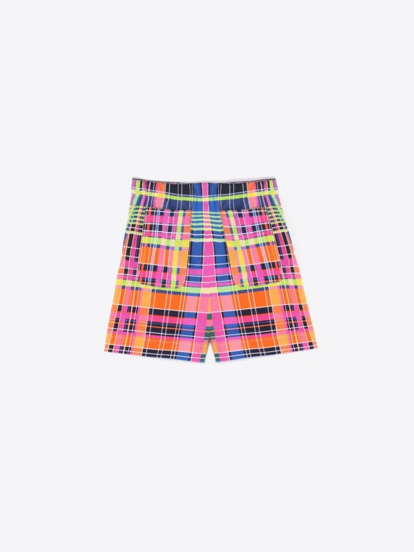 Trousers*Vilagallo Short Sandra Multicolour Check Gabardina