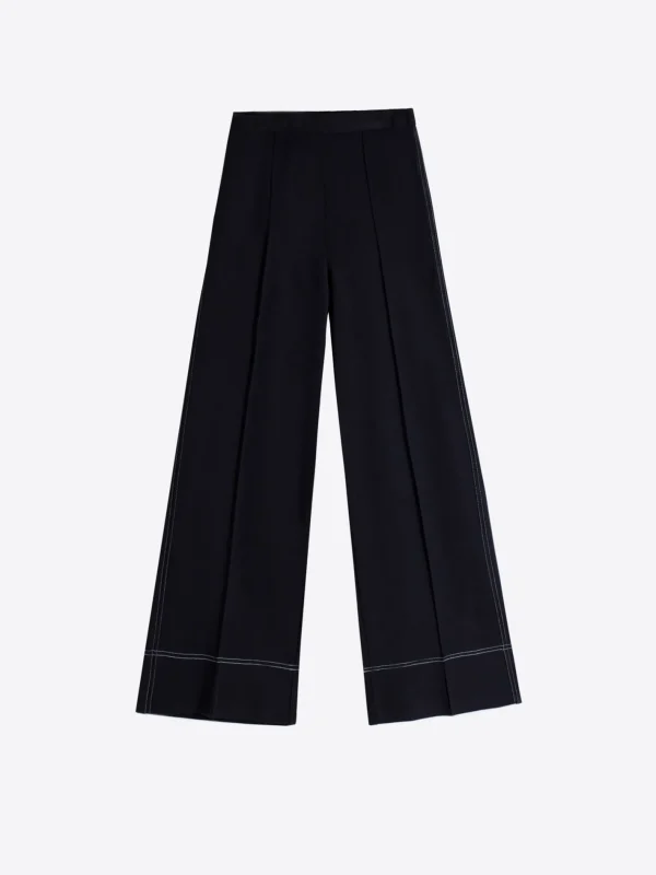 Trousers*Vilagallo Trouser Beatriz Wo Black Light Knit