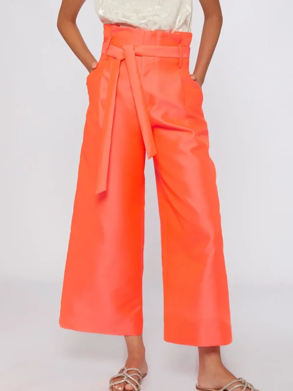 Trousers*Vilagallo Trouser Brisa Mikado Rosa Fluor