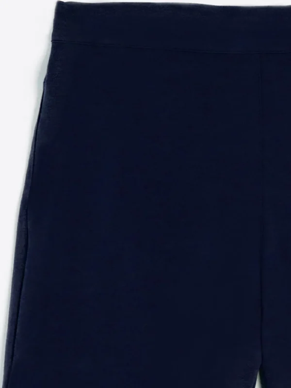 Trousers*Vilagallo Trouser Cargo Navy Knit Perfect Fit