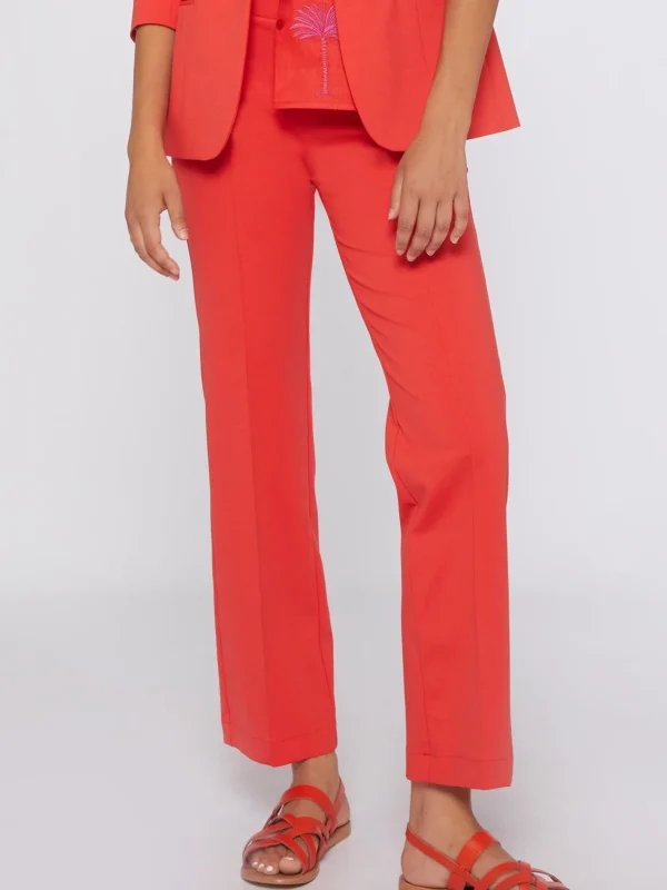 Trousers*Vilagallo Trouser Carla Coral Knit Perfect Fit