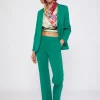 Trousers*Vilagallo Trouser Carla Green Knit Perfect Fit