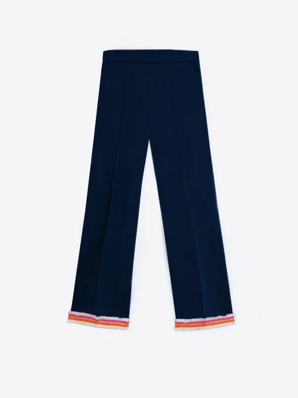 Trousers*Vilagallo Trouser Carole Navy Knit Perfect Fit