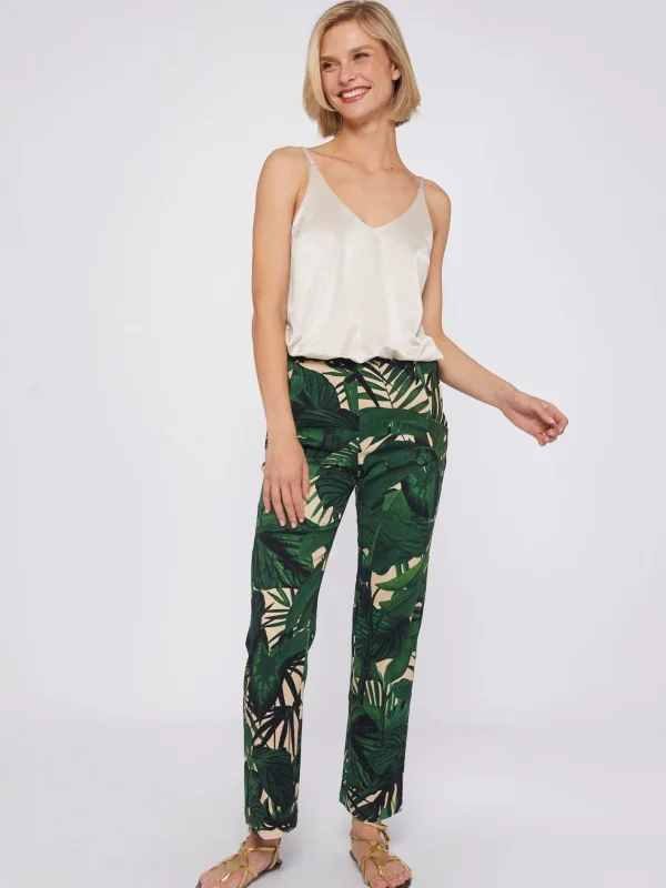 Trousers*Vilagallo Trouser Lidia Maxi Tropical Print