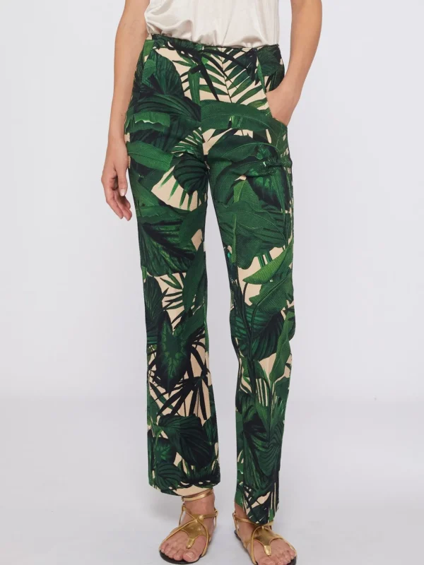 Trousers*Vilagallo Trouser Lidia Maxi Tropical Print