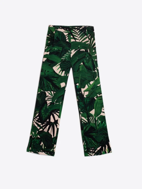 Trousers*Vilagallo Trouser Lidia Maxi Tropical Print