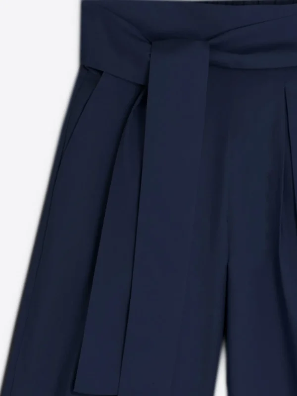 Trousers*Vilagallo Trouser Marie Navy Poplin Elast