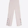 Trousers*Vilagallo Trouser Mikaela Marfil Knit Perfect Fit