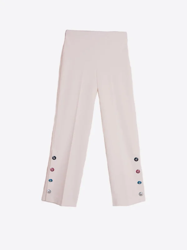 Trousers*Vilagallo Trouser Mikaela Marfil Knit Perfect Fit