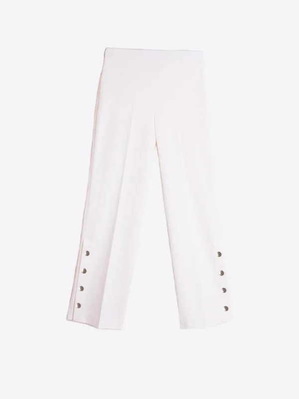 Trousers*Vilagallo Trouser Mikaela White Knit Perfect Fit