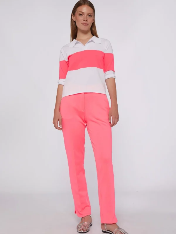 Trousers*Vilagallo Trouser Ornella Fluor Pink Knit