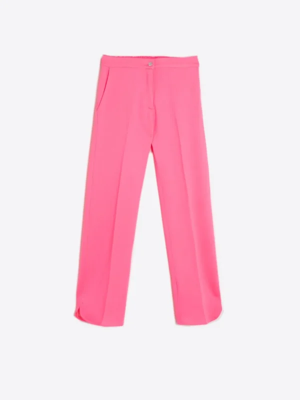 Trousers*Vilagallo Trouser Ornella Fluor Pink Knit