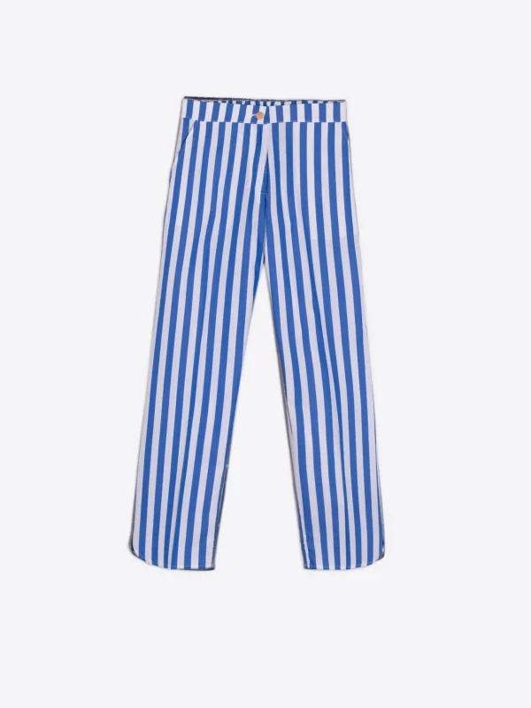 Trousers*Vilagallo Trouser Ornella Ocean Stripe