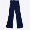 Trousers*Vilagallo Trouser Teodora Navy Knit Perfect Fit