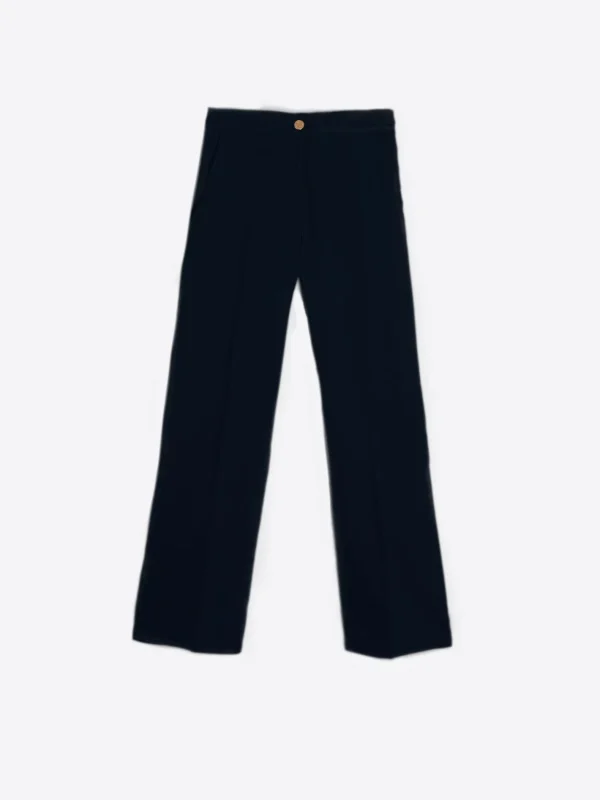 Trousers*Vilagallo Trouser Tiffany Navy Poplin Elast