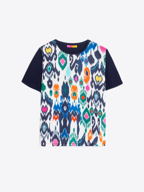 T-Shirts*Vilagallo T-Shirt Multicolour Ikat Cotton Print