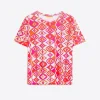 T-Shirts*Vilagallo T-Shirt Tora Pink Geometric Knit Print